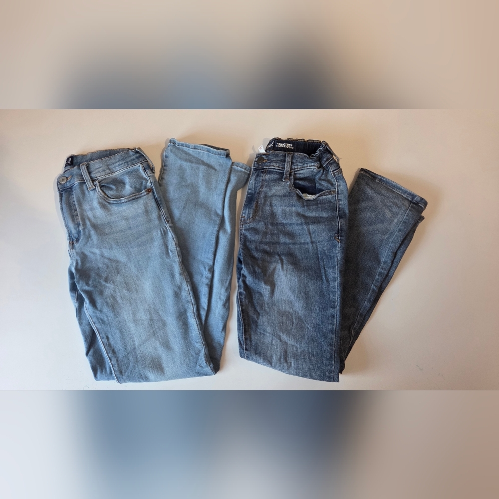 Cat & Jack Boy's Light and Dark Blue Straight Jeans